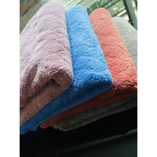 Khăn Tắm Lông Cừu Vân Chám Chìm, KT 70x140cm