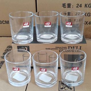 73085 - Bộ 6 Cốc Thủy Tinh 220ml Trắng (THÙNG 12B)