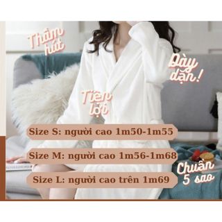 Áo Choàng Tắm Khách Sạn, Áo Choàng Ngủ LÔNG CỪU, Mềm Mịn, Dày Dặn, tiêu Chuẩn 5 sao Cao Cấp