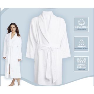 Áo Choàng Tắm Khách Sạn, Áo Choàng Ngủ LÔNG CỪU, Mềm Mịn, Dày Dặn, Tiêu Chuẩn 5 sao Cao Cấp