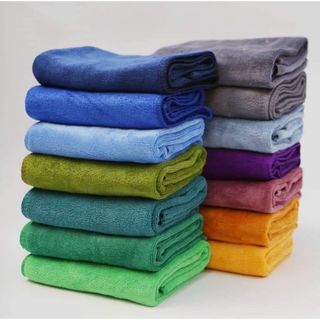 Combo 4 Khăn lau ô tô Microfiber loại dày 30x50cm, mềm mịn, siêu thấm nước