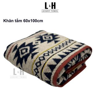 Khăn tắm kẻ đi biển cao cấp, Xuất nhất MJ, KT 60x120, 300g