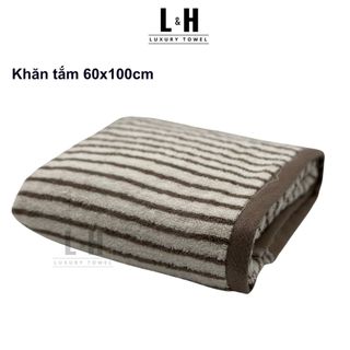 Khăn tắm kẻ đi biển cao cấp, Xuất nhất MJ, KT 60x120, 300g