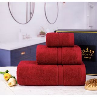 Khăn Tắm Khăn Gội Đầu Khăn Lau Mặt Dùng Cho Gia Đình Spa Khách Sạn 100% Cotton Thấm Hút Không Ra Màu