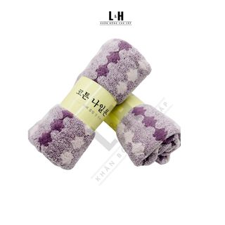 Khăn Mặt Lông Cừu Xuất Hàn, Quả Trám, Kt 30x50cm