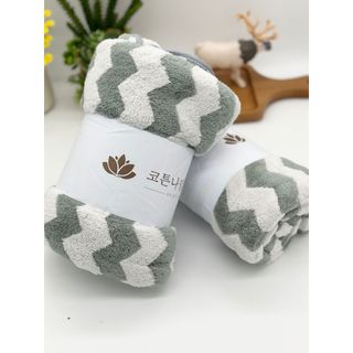 Khăn mặt lông cừu, kẻ tăm Nổi, KT 30x50cm