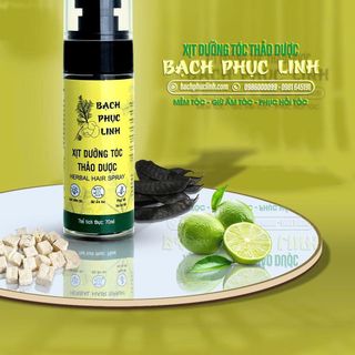 Xịt Dưỡng Tóc Bạch Phục Linh 70ml – Chiết Xuất Thảo Dược, Cung Cấp Độ Ẩm, Giúp Tóc Bóng Mượt