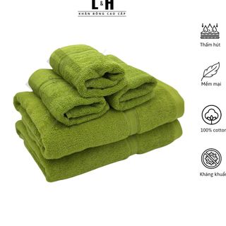 Khăn Tắm, Khăn Mặt, Khăn Gội Lau Đầu Đủ Màu,100% Cotton Siêu Thấm Hút, Không Phai Màu