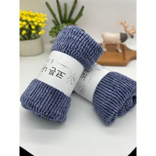 Khăn Tắm Lông Cừu Kẻ Tăm Nổi, KT 50x100cm