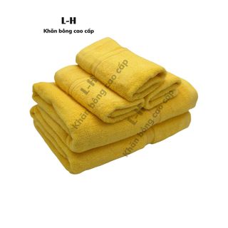 Khăn Tắm Cotton Cao Cấp HANOITEX 50x100cm, 60x120cm, 70x140cm, Sợi Bông Dày Dặn Mềm Mại, Kháng Khuẩn