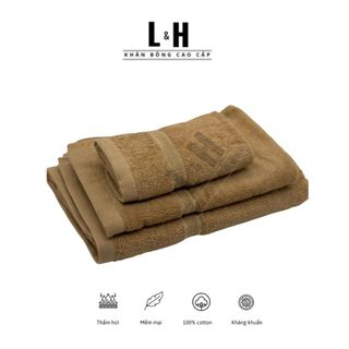 Combo 3 Khăn Tắm Gội Mặt Cao Cấp 100% Cotton Siêu Thấm Hút, Không Sổ Lông, Không Phai Màu