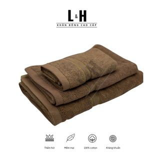 Combo 3 Khăn Tắm Gội Mặt Cao Cấp 100% Cotton Siêu Thấm Hút, Không Sổ Lông, Không Phai Màu