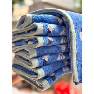 Khăn gội kẻ Nhật MJ Organic, KT 34x80cm, 120g