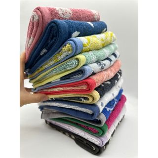 Khăn gội kẻ Nhật MJ Organic, KT 34x80cm, 120g