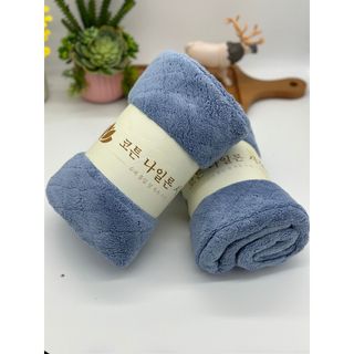 Khăn Tắm Lông Cừu Xuất Hàn Vân Kẻ Sọc To KT 70*140cm