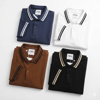 Áo thun Polo Cotton Nam. Chất 100% cotton tổ ong , bo dệt phối sọc tinh tế,  đồng chất .