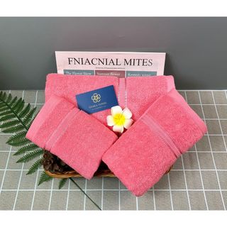 Sét Khăn Mặt 30x50cm Với Sợi Bông Cotton Dày Thấm Hút Tốt, Không Ra Màu, Không Đổ Lông