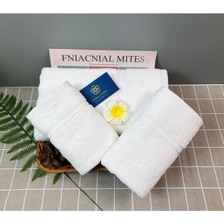 Khăn mặt SET 30x50cm với sợi bông cotton dày thấm hút tốt, không ra màu, không đổ lông