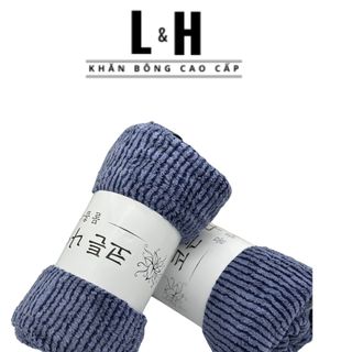 Khăn Tắm Lông Cừu Kẻ Tăm Nổi, KT 70x140cm