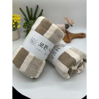 Combo 10 Khăn Kông Cừu Kẻ Sọc, Ngẫu Nhiên, KT 30x50cm