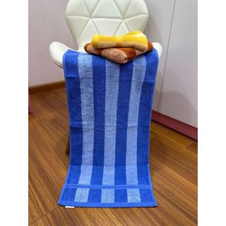 Khăn Lau Đầu, Lau Tóc Cotton Kẻ Mờ 34*80cm-120gr