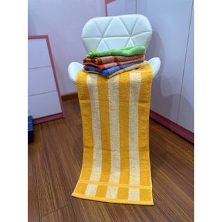 Khăn Lau Đầu, Lau Tóc Cotton Kẻ Mờ 34*80cm-120gr