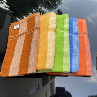 Bộ 3 khăn Gồm Khăn Tắm, lau đầu, khăn mặt Kẻ Sọc Tân Thịnh