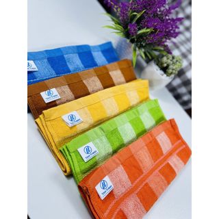 Bộ 3 khăn Gồm Khăn Tắm, lau đầu, khăn mặt Kẻ Sọc Tân Thịnh