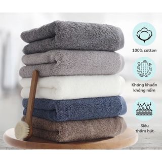 Khăn tắm, lau đầu Xuất dư 100% cotton Cao Cấp, Kt 40x80cm
