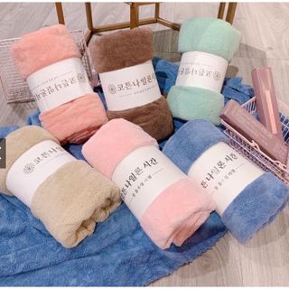 Khăn Tắm Lông Cừu Xuất Hàn Cao cấp, KT 60x120cm, Nặng 250g