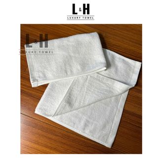 Khăn Mặt Trắng Khách Sạn Cotton 35x35cm, 60 gram