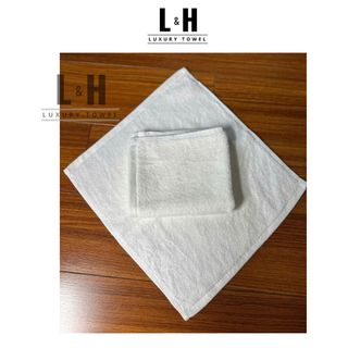Khăn Mặt Trắng Khách Sạn Cotton 35x35cm, 60 gram