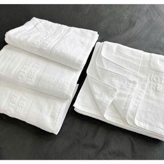 Combo 10 Khăn tắm trắng sợi CD, sợi Se, đẹp, KT 65x135cm, Nặng 250g