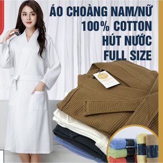 [ ] Áo Choàng Tắm Khách Sạn Cao Cấp, Đủ Màu, Đủ Size, 100% Chất Cotton Tổ Ong Đẹp