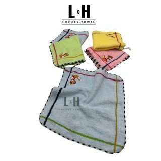 Khăn lau mặt cotton cho trẻ em, KT 25x25cm