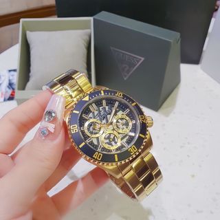 ĐỒNG HỒ NAM CAO CẤP GUECS CHRONOGRAPH DÂY THÉP FULLBOX