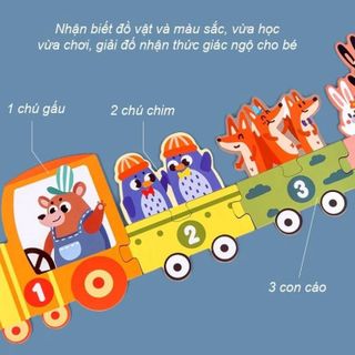 Tranh Ghép Hình Cho Bé Nhiều Chi Tiết Hoạt Hình, Số Học, Bộ Đồ Chơi Giúp Bé Phát Tiển Tư Duy Trẻ Từ 1-3 Tuổi