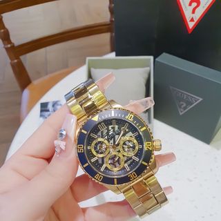 ĐỒNG HỒ NAM CAO CẤP GUECS CHRONOGRAPH DÂY THÉP FULLBOX