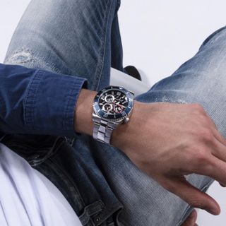 ĐỒNG HỒ NAM CAO CẤP GUECS CHRONOGRAPH DÂY THÉP FULLBOX