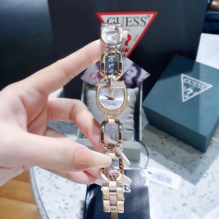 ĐỒNG HỒ NỮ CAO CẤP GUECS DÂY LẮC THÉP VIỀN HỘT