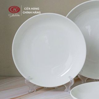 ĐĨA SỨ ẢO TRẮNG TRƠN SIZE 12 - 28CM (T20)