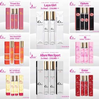 COMBO 2 CHAI (1 CẶP) MINI 10ML NƯỚC HOA CHARME NAM NỮ ĐỦ MÙI (XEM MÔ TẢ)