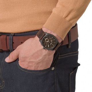 SALE LỚN ĐỒNG HỒ NAM CAO CẤP POSSIL DÂY DA NÂU VÀNG FULL KIM FULLBOX KHÔNG TAG