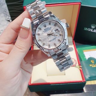 ĐỒNG HỒ NAM NỮ THỜI TRANG ROLXE NIỀNG KHÍA KHOÁ BƯỚM MẶT VI TÍNH