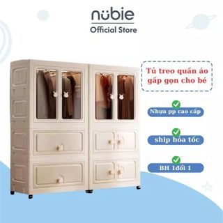 Nubie Tủ Quần Áo Gấp Gọn Cho Bé, Tủ Đồ Đa Năng, Tháo Lắp Xếp Chồng Dễ Dàng, Chất Liệu PP Cao Cấp