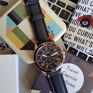 SALE LỚN ĐỒNG HỒ NAM CAO CẤP POSSIL DÂY DA XANH FULL KIM FULLBOX TAG