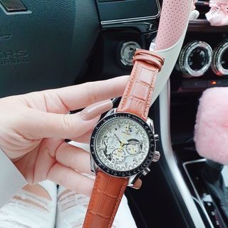 SĂN SALE LỚN ĐỒNG HỒ NAM TRUNG CẤP ÔMAGE DÂY DA CÁ SẤU FULL KIM