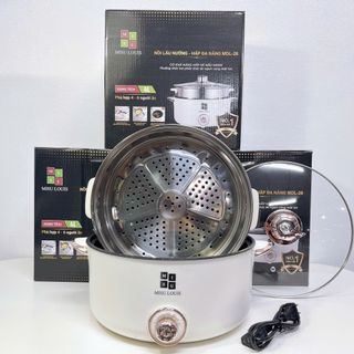 NỒI LẨU ĐIỆN MISU LOUIS 2 TẦNG 28CM HẤP INOX