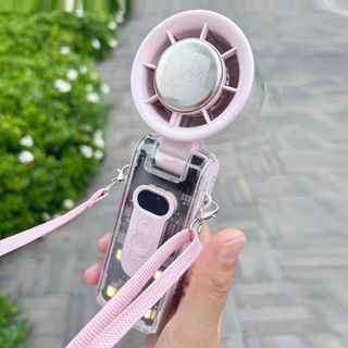 QUẠT CẦM TAY TÍCH ĐIỆN SÒ LẠNH TRONG SUỐT F08