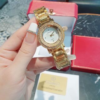 SĂN SALE LỚN ĐỒNG HỒ NỮ THỜI TRANG CHANEU VÀNG MẶT VIỀN ĐÁ RƠI